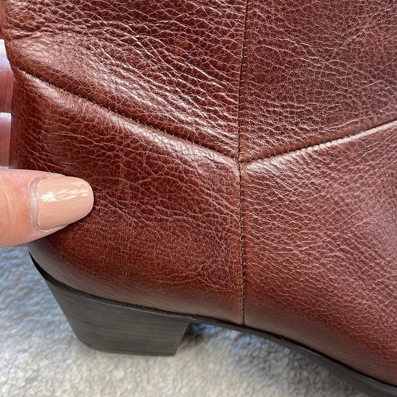 New Munro Tyler Western Ankle Boots Bootie Dark Rust Brown Sz 7.5 Narrow - Picture 6 of 14